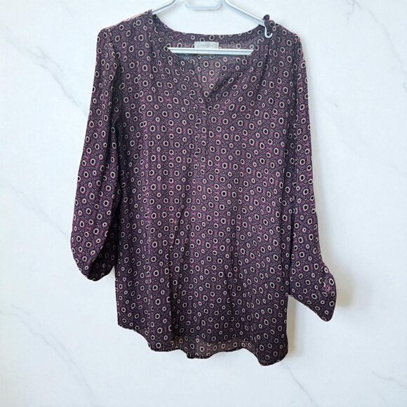 Van Heusen Business Geometric Top - Size L - Picture 1 of 4